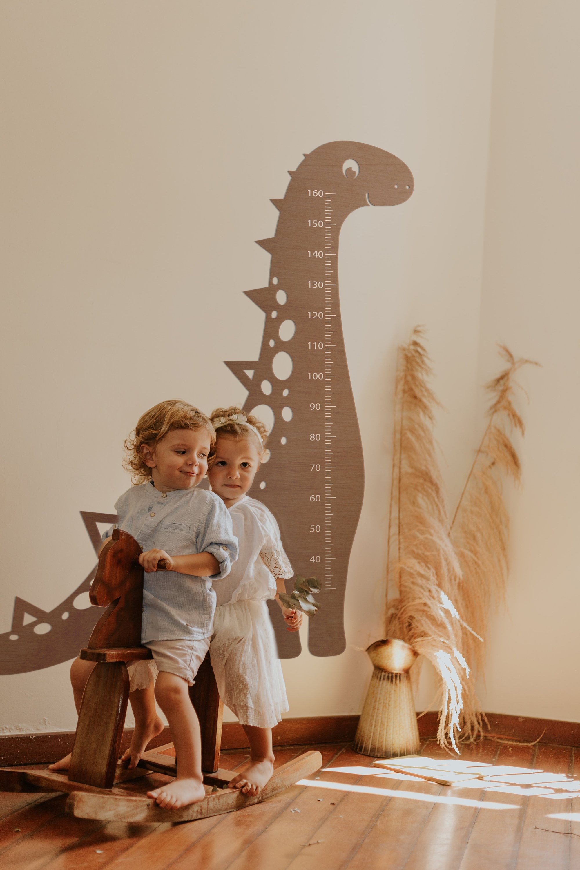 Dino Wall Art Height Chart Wooden Growth Chart Wooden Height Etsy