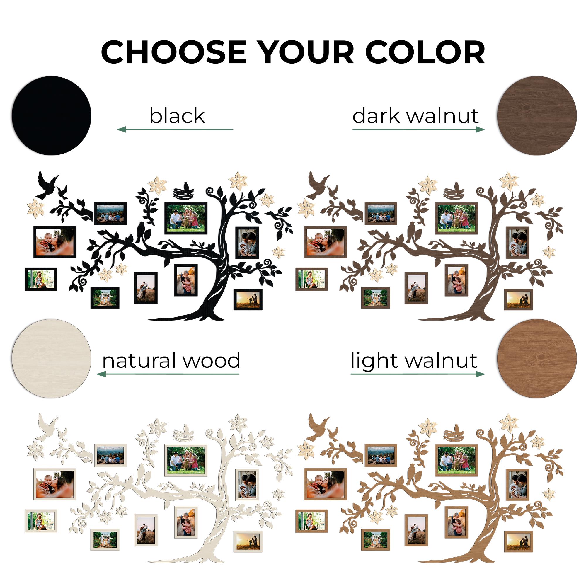 MairGwall Family Tree Wall Decal - Removable Vinyl Sticker, Nursery Wall Art (Dark Brown, 78") - View #8