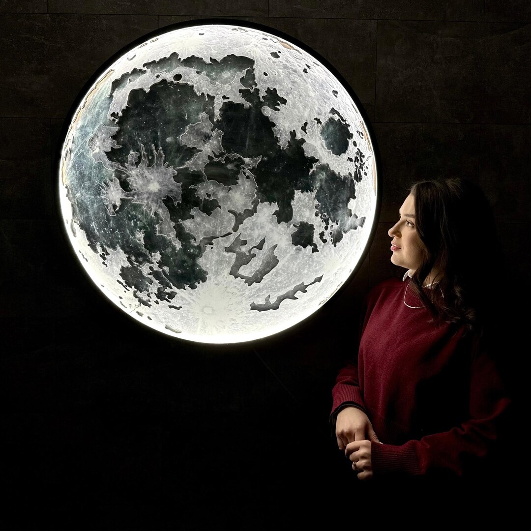 Crediri Decorazione da parete a forma di luna, decorazione da parete