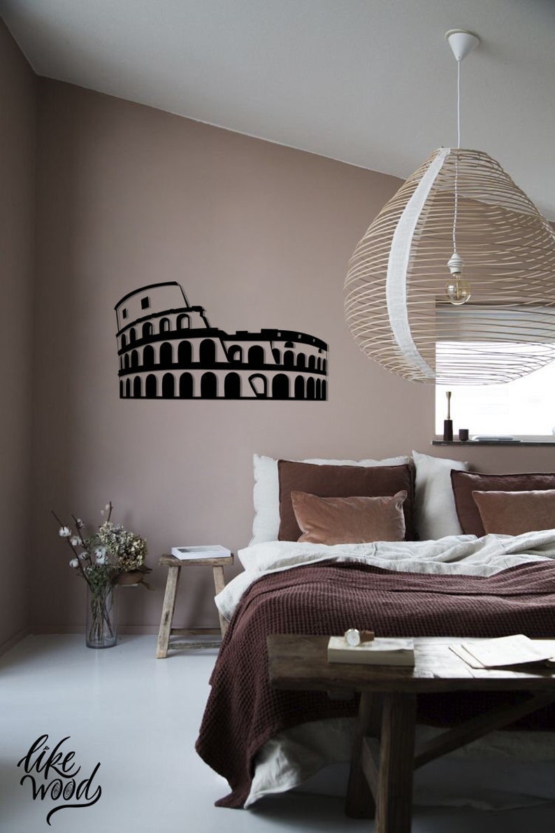 Colosseum Wall Decor Rome Wall Art Wooden Rome Wall Decor Rome Etsy
