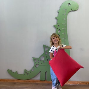 Messlatte für Dinosaurier, Messlatte für Kinderzimmer, Messlatte aus Holz, Messlatte zum 1.Geburtstag, Weihnachtsgeschenk