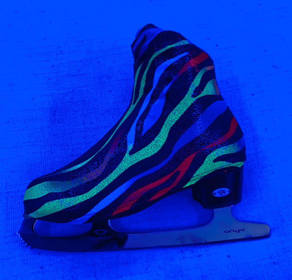 Roller Skate Boot Covers Vivid Zebra UV Glow Etsy