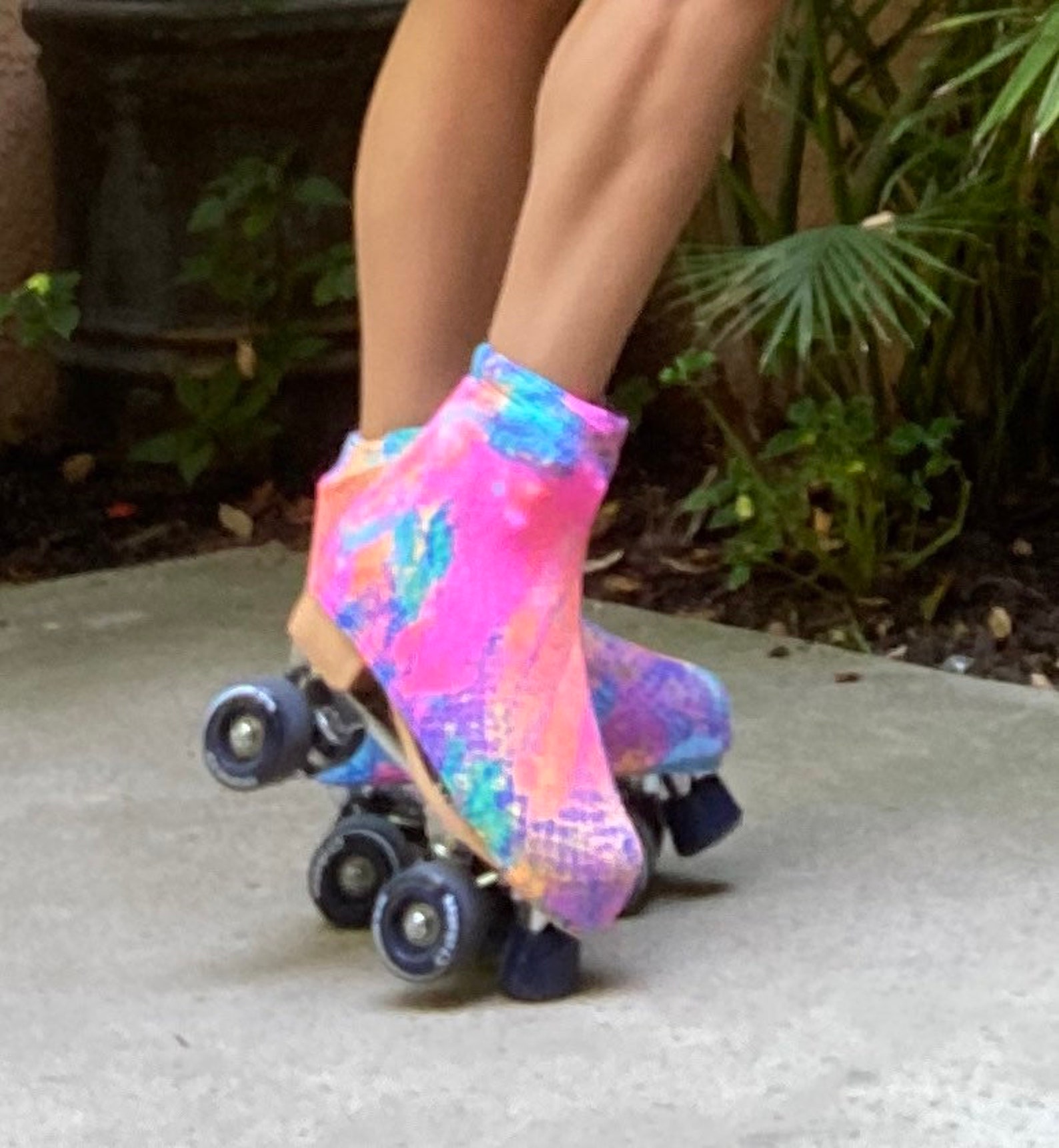 Roller Skate Boot Covers Neon Lights UV Glow Etsy