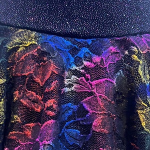 Ice Skating Dress, Roller Skating Dress Velvet/Lace - Black image 4