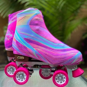 Roller Skate Boot Covers - Magenta Art