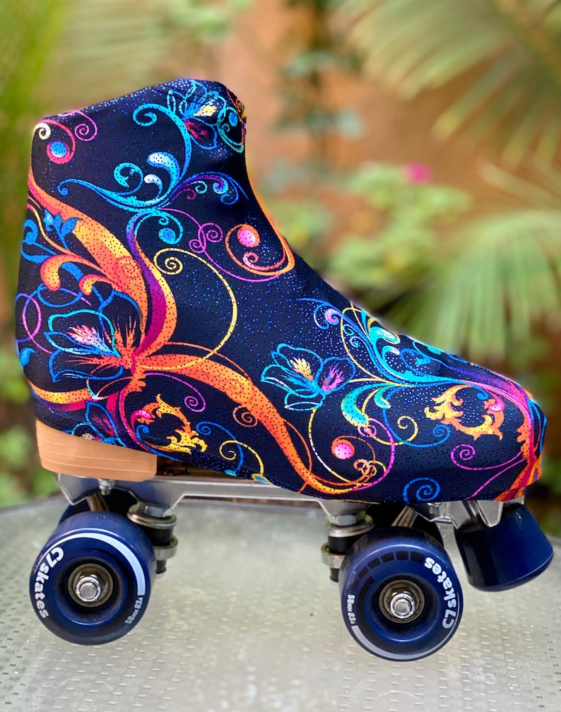 Roller Skate Boot Covers Pretty Blossom Etsy
