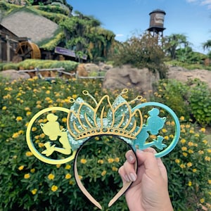 Princess and her Frog Crown Ears, Tiana 3D Printed Mouse Ears