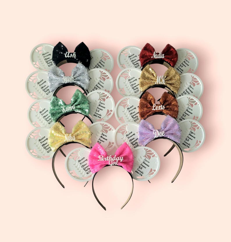 Snap & Play Drinking Around The World Showcase Ears, 3D Printed Epcot Drink Game Ear Headband image 7