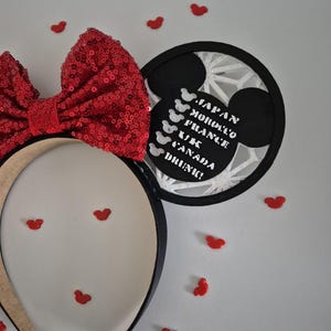 Snap & Play Drinking Around The World Showcase Ears, 3D Printed Epcot Drink Game Ear Headband image 3