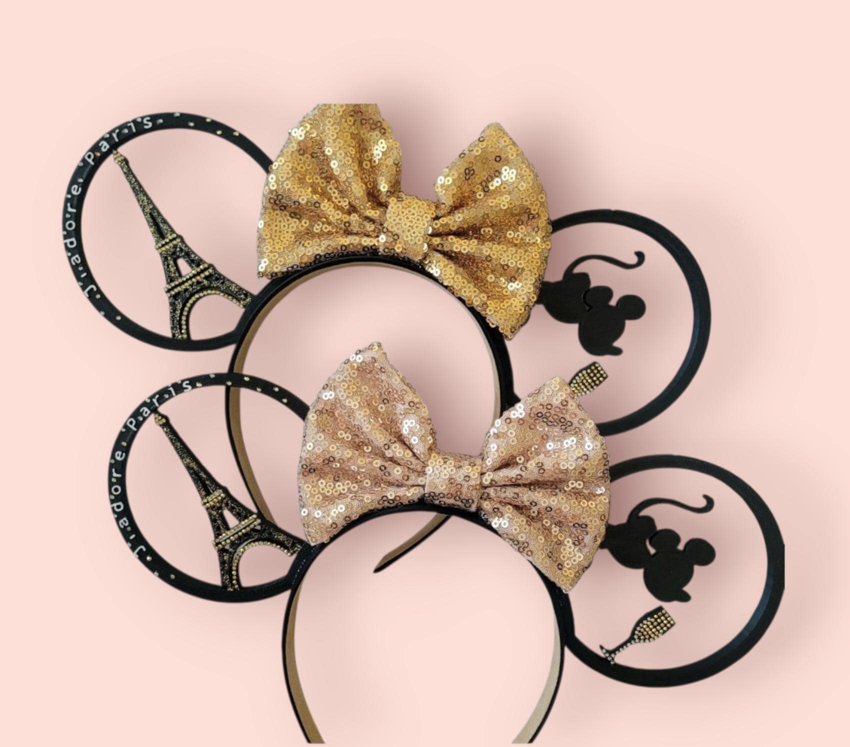 Disneyland Paris Black and Gold Eiffel Tower Ears Disneyland Paris 30th Anniversary Ears at France Pavilion in  main image 3