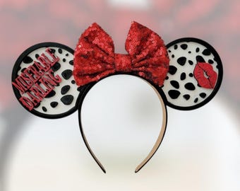 Dalmatian Villian Ears, 3D Printed Villains Halloween Mouse Ears