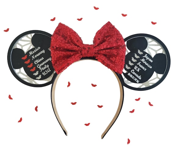 Snap & Play Drinking Around The World Showcase Ears, 3D Printed Epcot Drink Game Ear Headband