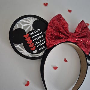 Snap & Play Drinking Around The World Showcase Ears, 3D Printed Epcot Drink Game Ear Headband image 2