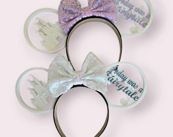 Fairytale Dream Wedding, Engagement, Bridal Ears. 3D Printed Taylor Inspired Mouse Castle Ears