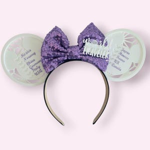 Snap & Play Drinking Around The World Showcase Ears, 3D Printed Epcot Drink Game Ear Headband purple/white