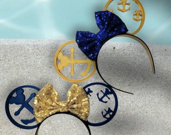 3D Printed Nautical Anchor Mouse Ears: Summer Cruise Headband