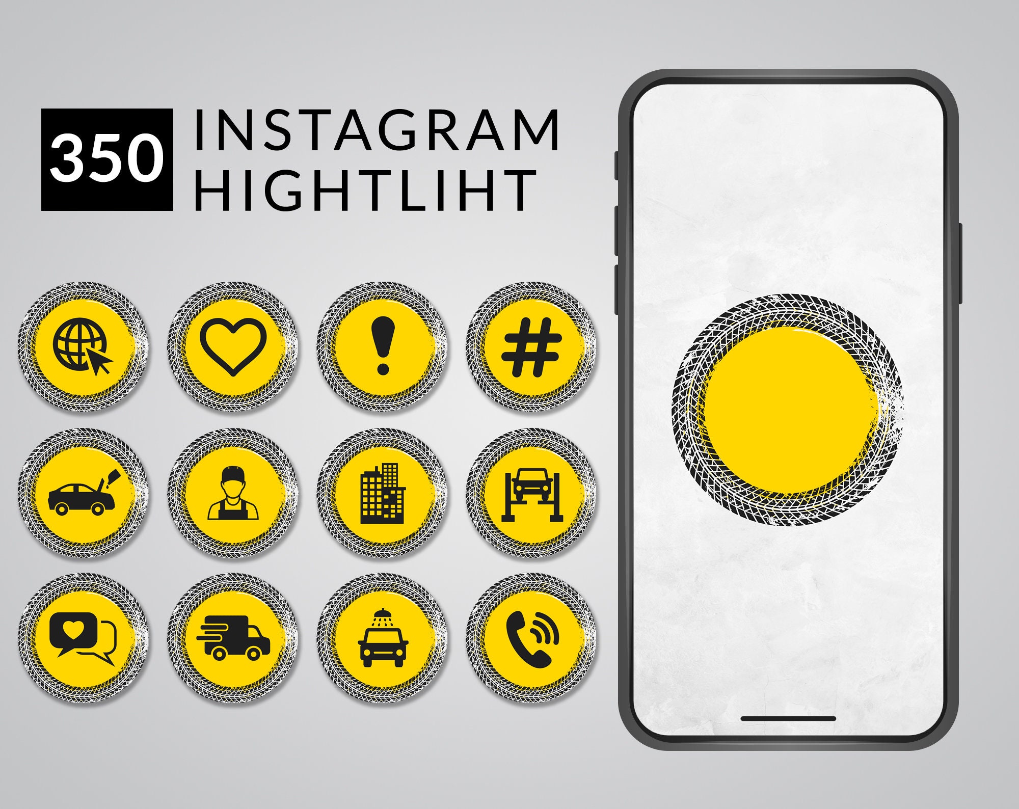 Yellow Highlights Instagram Covers Instagram Highlight Icons Etsy