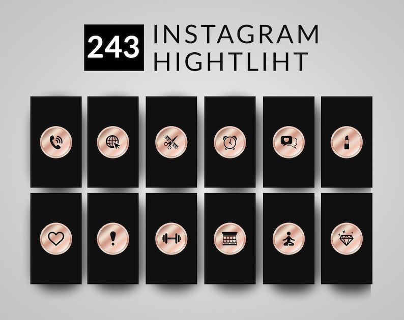 243 rose gold Instagram Highlight Covers Instagram ...