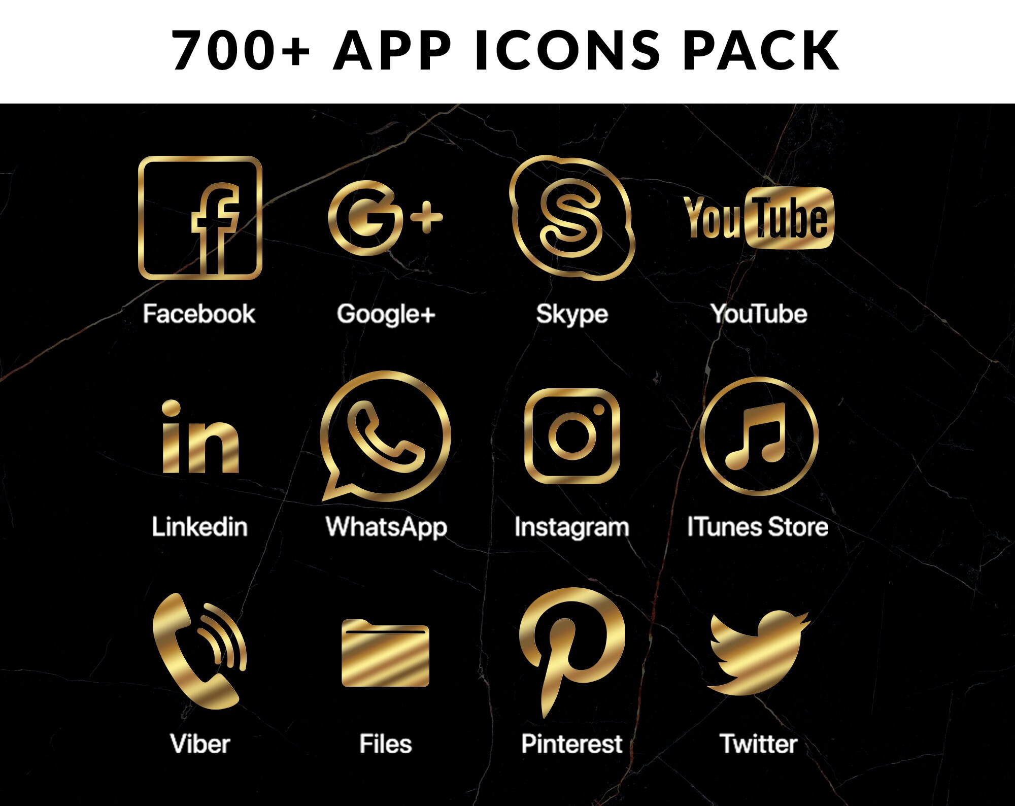 Gold App Icons iPhone iOS14 Design Icons iPhone Icons Etsy
