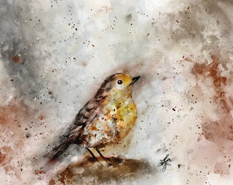 Watercolor Robin- DIGITAL DOWNLOAD