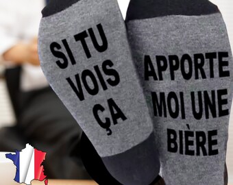 Chaussettes amusantes pour les amateurs de bière et d'humour