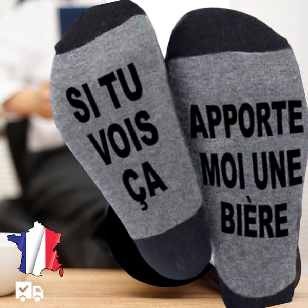 Chaussettes amusantes pour les amateurs de bière et d'humour