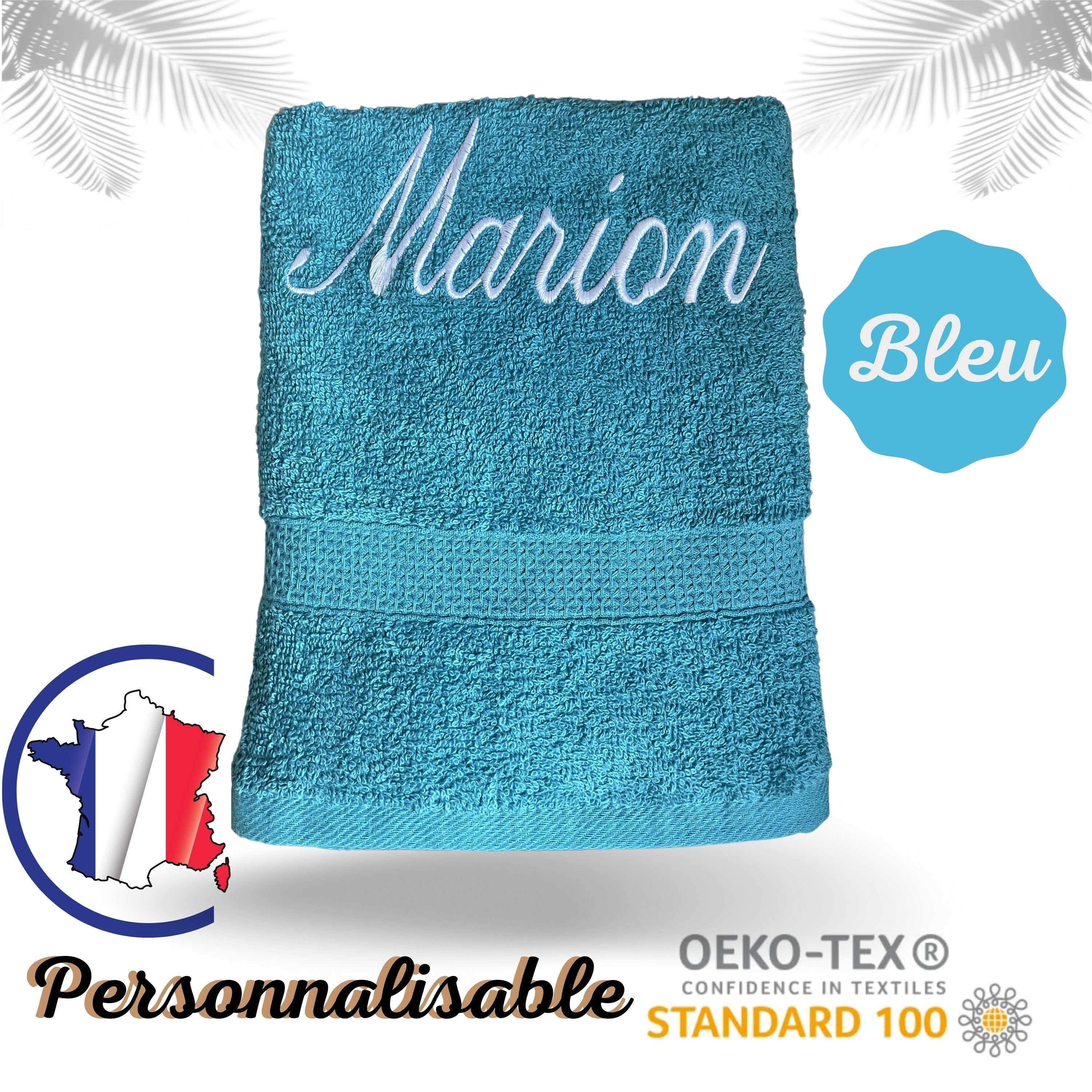 8 Couleurs Au Choix Serviette Brodée Personnalisée avec Le Prénom, Idée Cadeau Serviette de Toilette