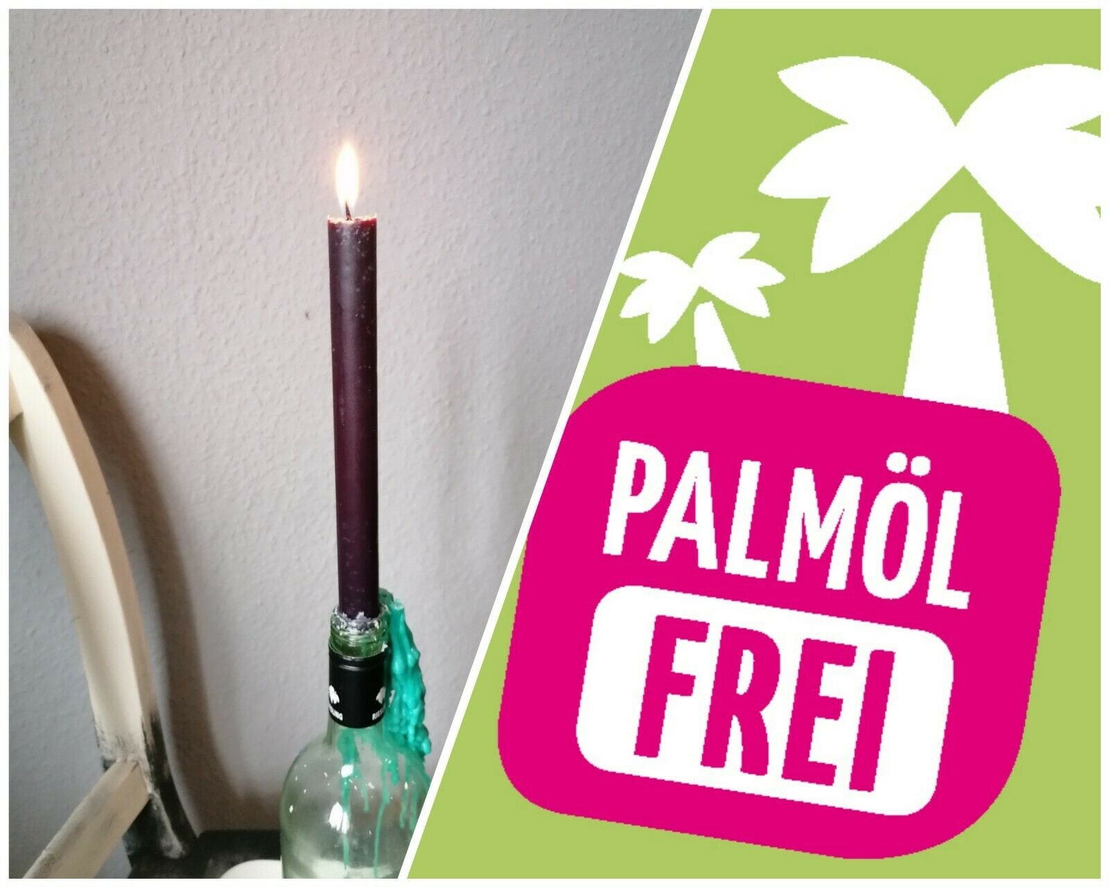 NEW 10 Deep Purple (almost Black) Drip Candles, Drip Candle Without Palm Oil, Dripping Candles