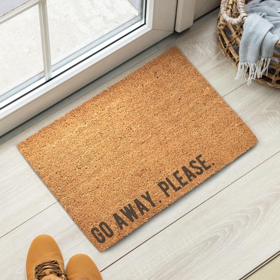 Go Away Please Coir Doormat