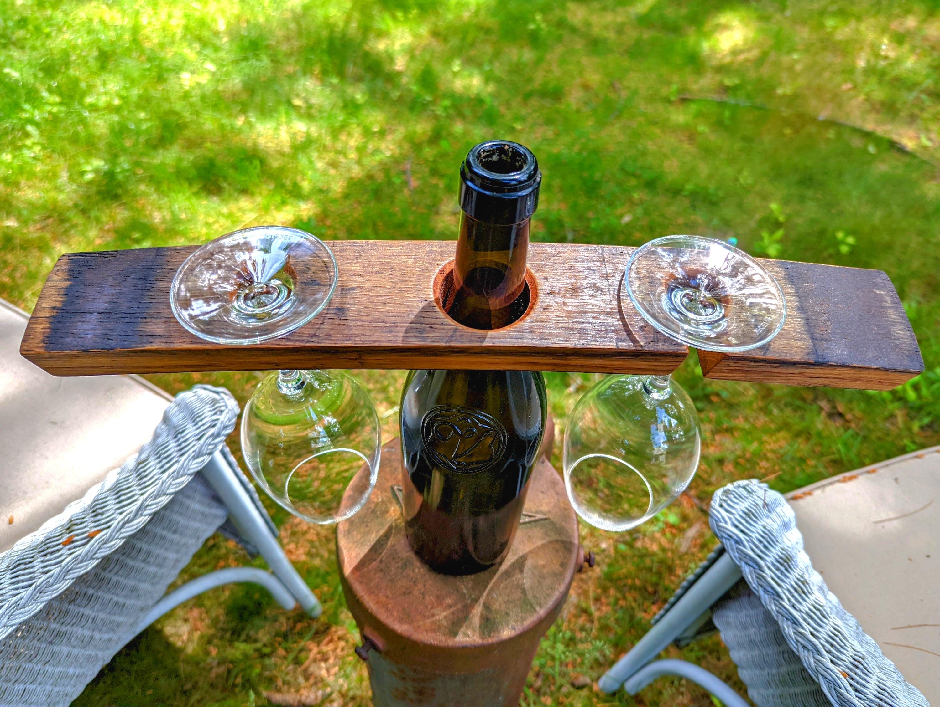 Wine Glass Base Router Bit Wine Caddy Router Template | Bottle Glass Holder Woodworking Plan ...
