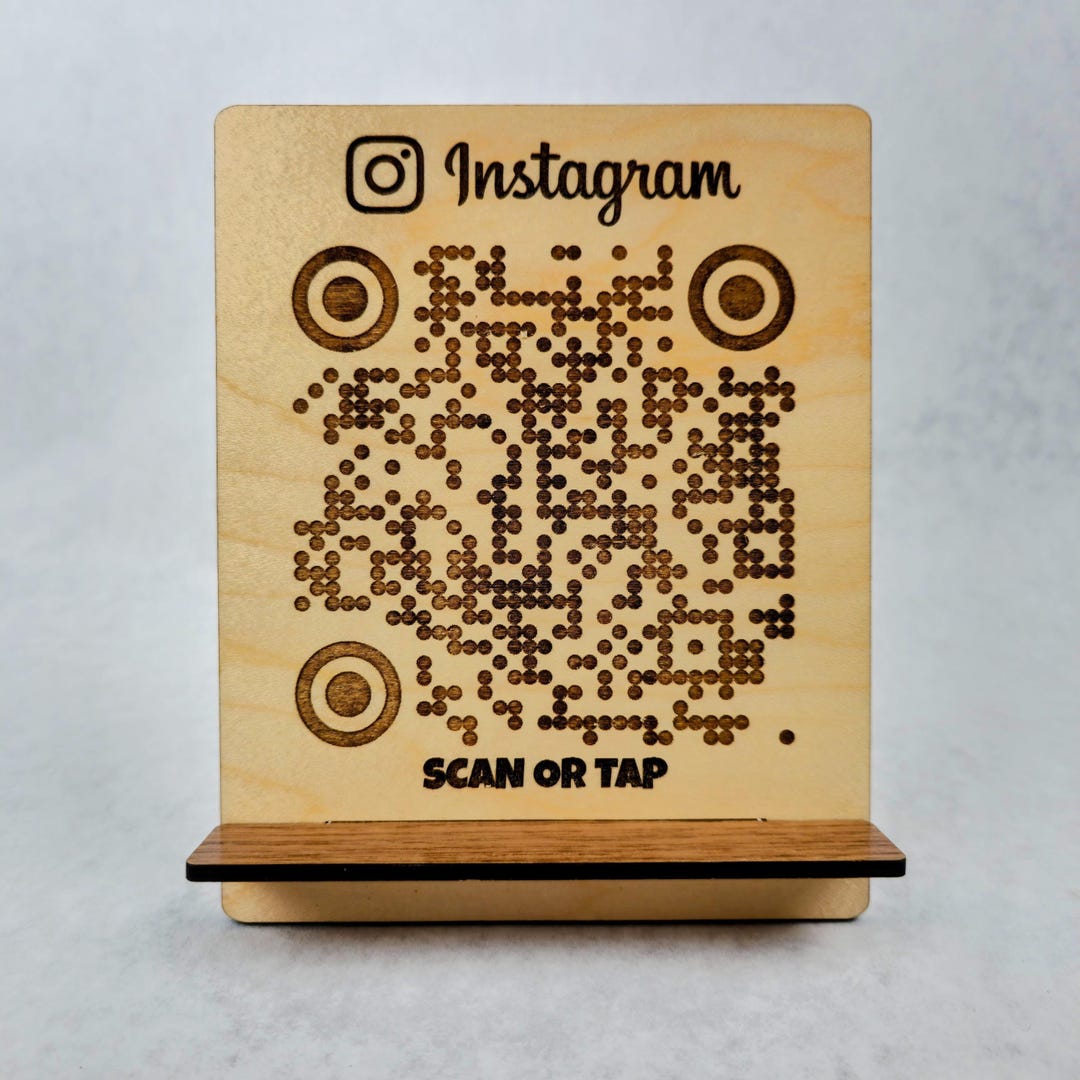 Customizable QR Code NFC Display Sign for Business, Flat-pack Design - Etsy