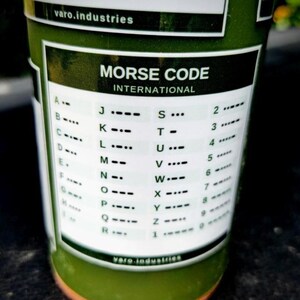 Morse Code Reference Sticker – International Alphabet Decal, Ham Radio Gift, Survival Prep Decal