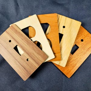 Laser Cut Wood Light Switch and Outlet Covers (Single, Double, Triple, Quad Switches, Toggle, Rocker, Outlets, Combination and Custom)