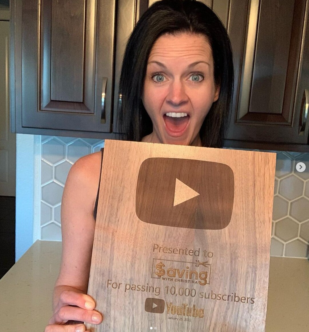 Custom Youtube Subscribers Walnut Wood Plaque / 10k Etsy
