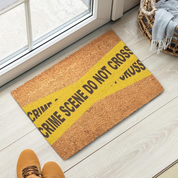 Crime Scene Do Not Cross Doormat