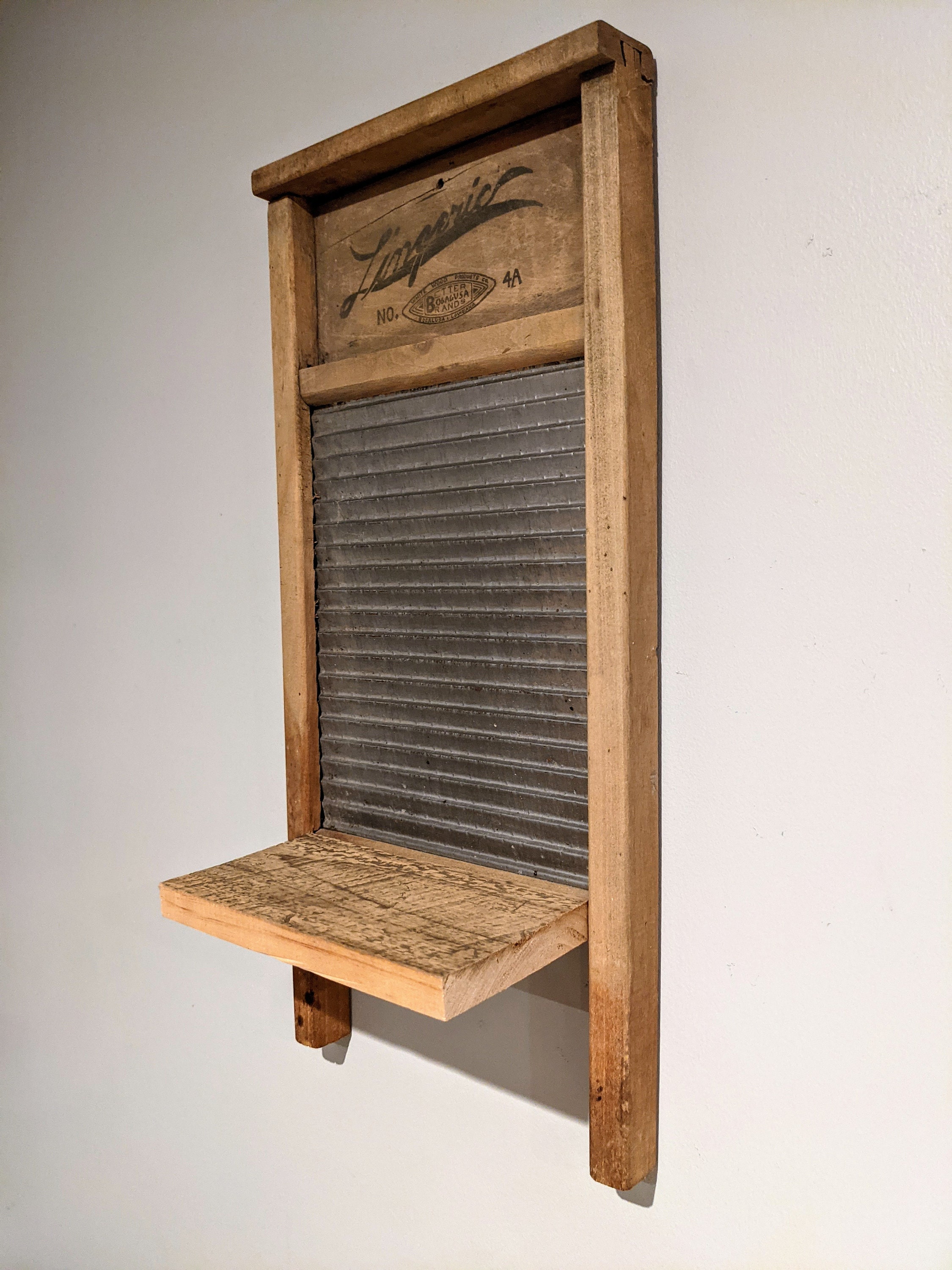 Antique/Vintage 18inch Washboards with Reclaimed Wood Shelf Etsy