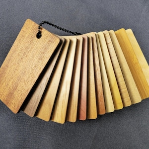 Wood Switch Plate Sample Set | 14 Species Swatch Ring | See and Feel Before You Buy