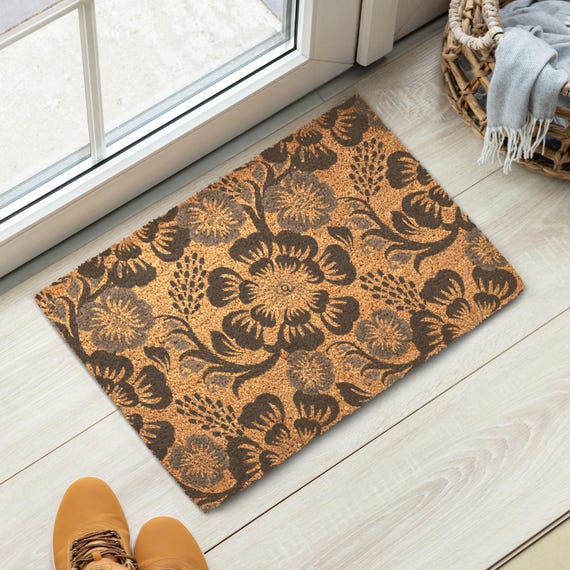 Floral Coir Doormat