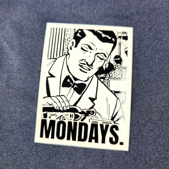 Mondays Retro Comic Sarcastic Vinyl Sticker