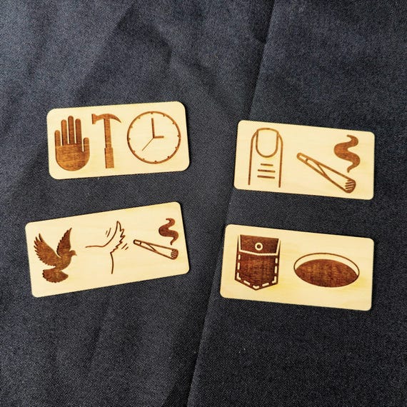 Real Wood Rebus Stickers — Woodworking Puns
