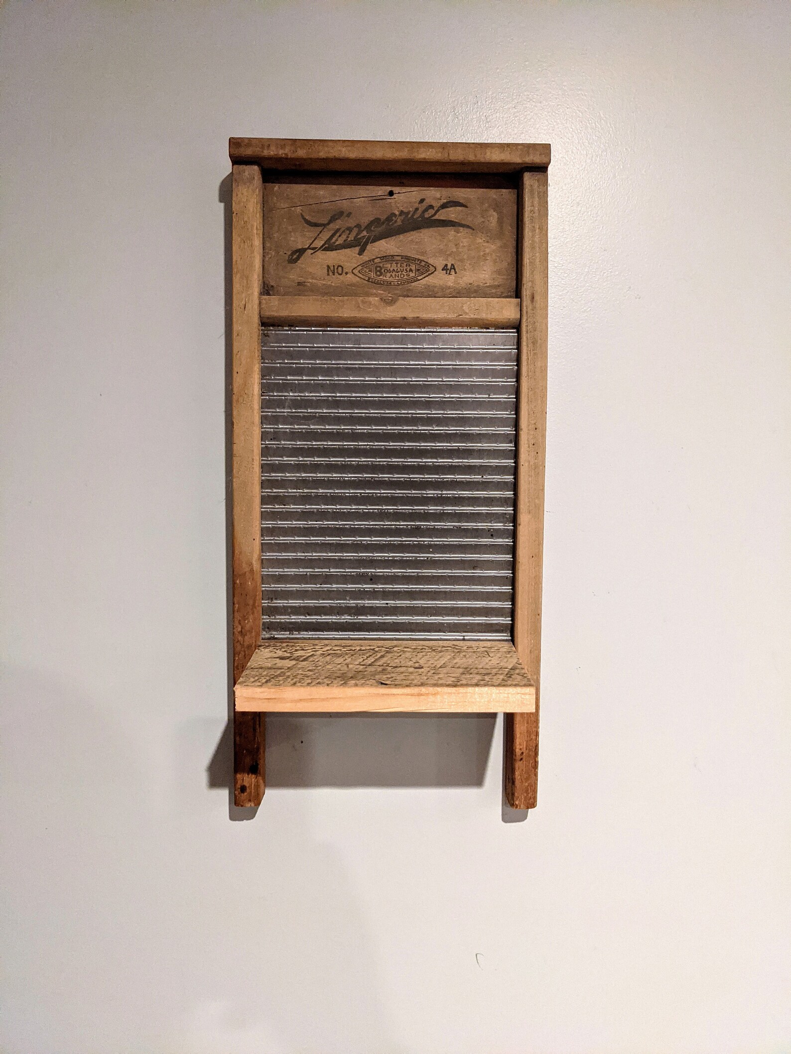 Antique/Vintage 18inch Washboards with Reclaimed Wood Shelf Etsy
