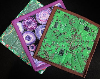 Crazy Quirky Pot Holders Trivets Hot Pad for the Engineer, Science and Math Nerd gifts