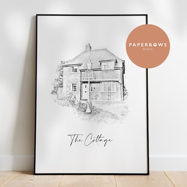 Personalised House Portrait Print | House Warming Gift | Gift | First Home | New Home | Home Print | House Illustration