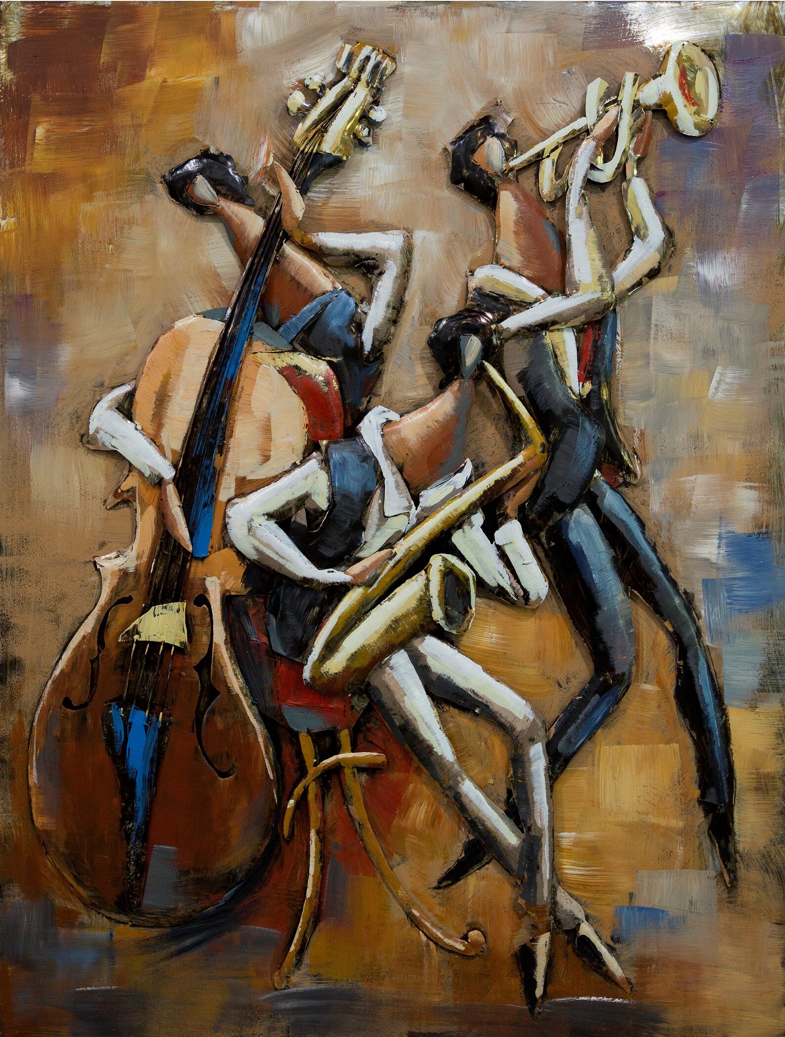 Wall Metal Art The Jazz Band Etsy