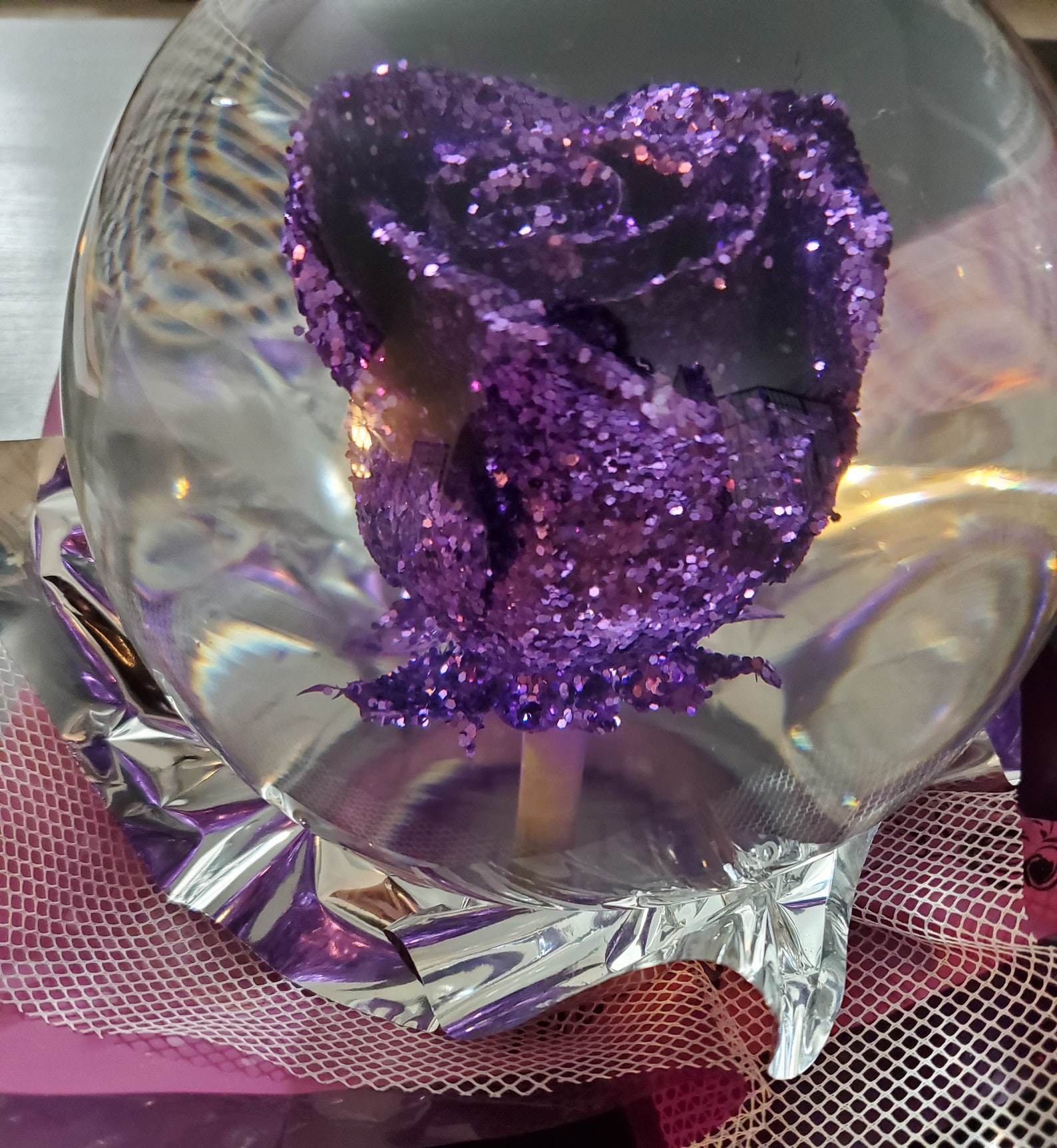 Forever Rose in Water Globe Water Rose Globe Etsy