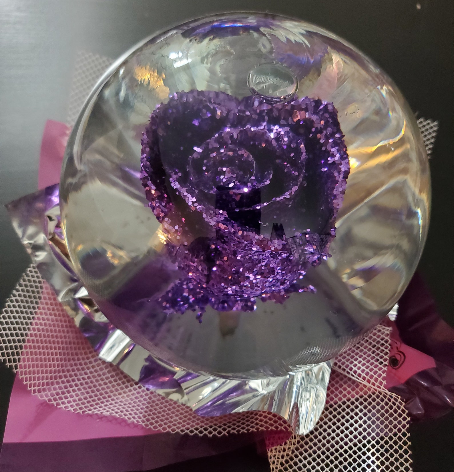 Forever Rose in Water Globe Water Rose Globe Etsy