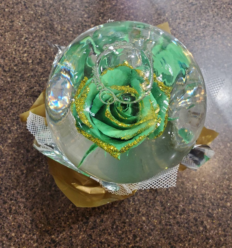 Forever Rose in Water Globe Water Rose Globe Etsy