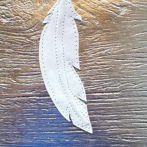 Owl Feather - Leather Bag Charm Key Holder