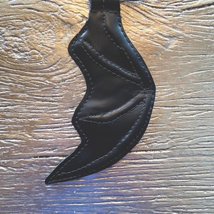 Black Bat Wing - Leather Bag Charm Key Holder