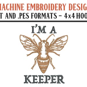 Ich bin ein Hüter - Honey Bee - Digital Download - 4x4 Reifen - DST und PES Formate